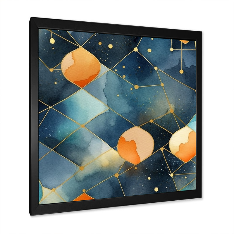 «Vibrant Hues Of Scandinavia Artwork I», impressions sur toile scandinaves, Cadre simple noir, H 36 po x l 36 po x P 1,5 po