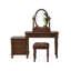 Coiffeuse avec miroir, 5 tiroirs, 1 chaise