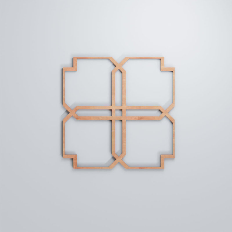 Panneaux muraux décoratifs Englewood, Cerise, H 15 3/8 po x l 15 3/8 po x P 3/8 po