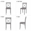 Ensemble de 4 chaises de salle à manger Kasandra, ensemble de chaises de cuisine moderne à dossier en X avec siège en similicuir, chaises en métal à dossier en croix pour salle à manger, cuisine, appartement, restaurant-1575349913