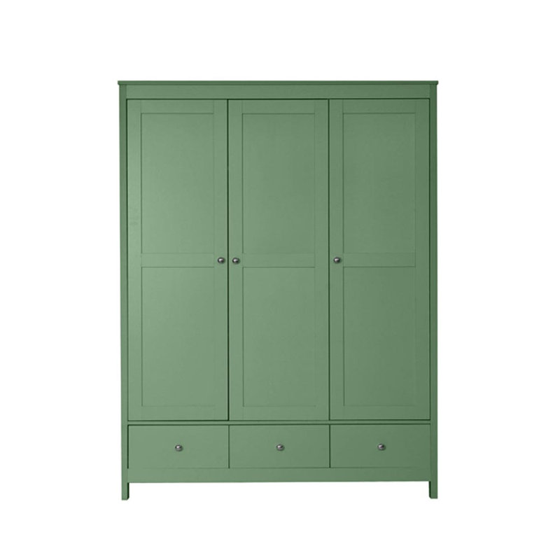 NEO 3 Door Manufactured Wood Wardrobe, Sage Green