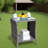 Outdoor Patio Furniture 1 Coffee Table With Clear Tempered Glass-2109539636