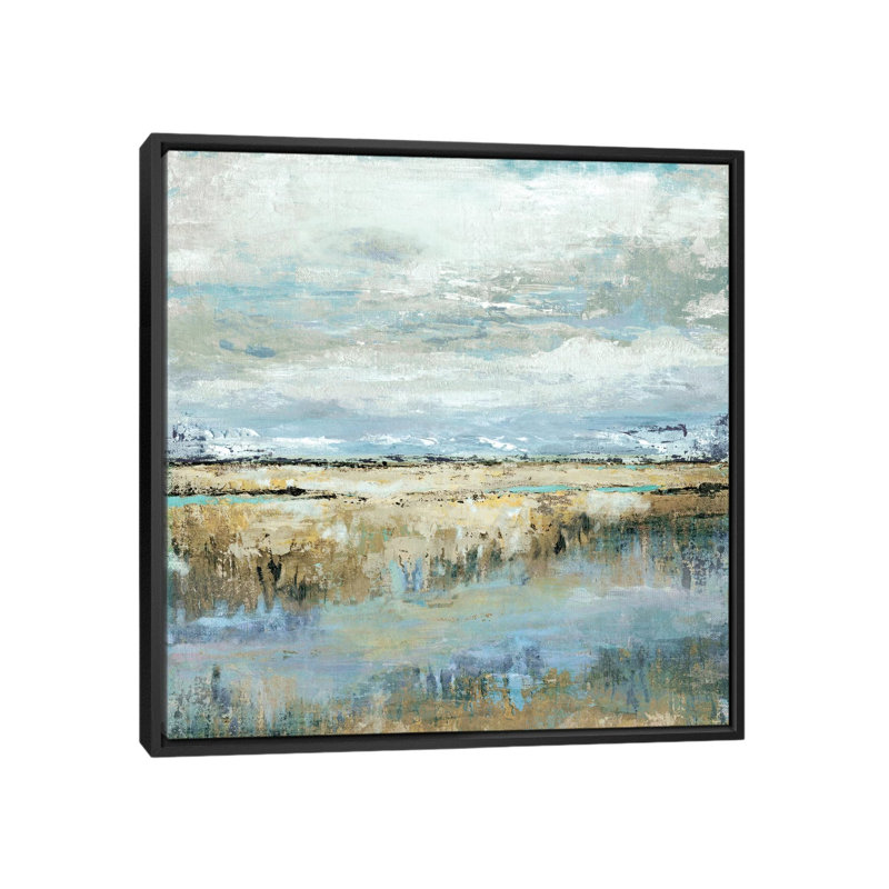 «Coastal Marsh» par Tava Studios - impression sur toile tendue, H 26 po x l 26 po x P 1,5 po, Toile avec cadre noir