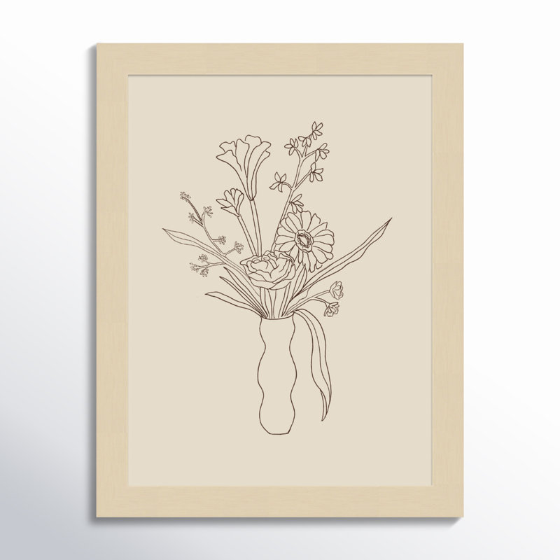 «Floral Study 1», impression encadrée sur papier par Kate Aurelia Holloway, Encadrement brun, H 13 po x l 10 po