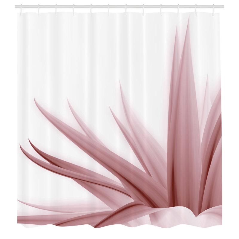  Rideau de douche Flower, Rose pâle, H 69 po x l 70 po