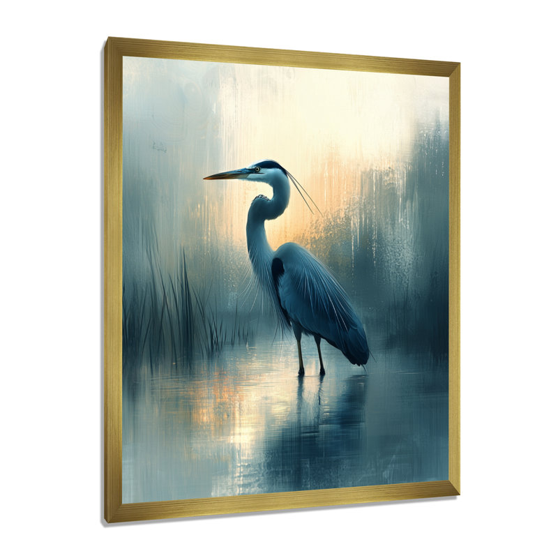 Auron - Animals Wall Art Living Room, H 20 po x l 12 po, Picture Framed, Doré