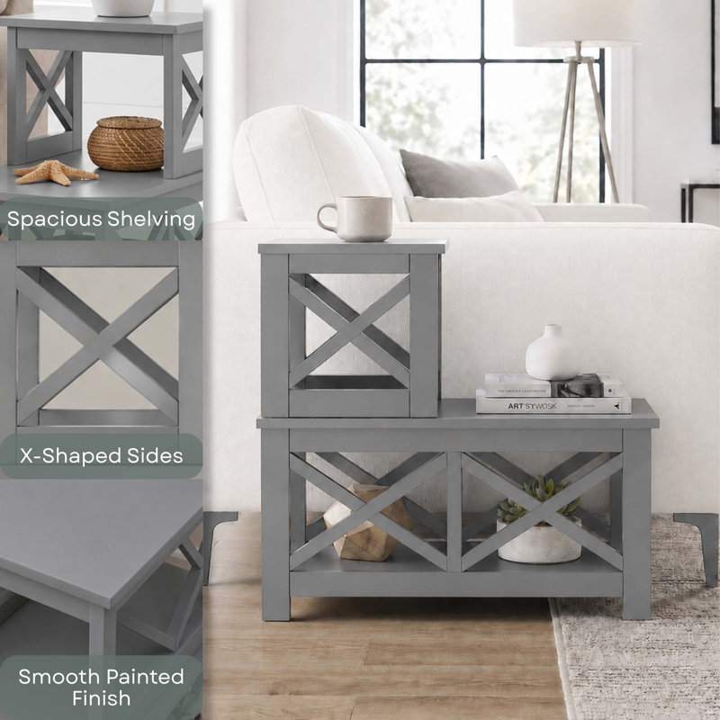 Darek End Table, Gray
