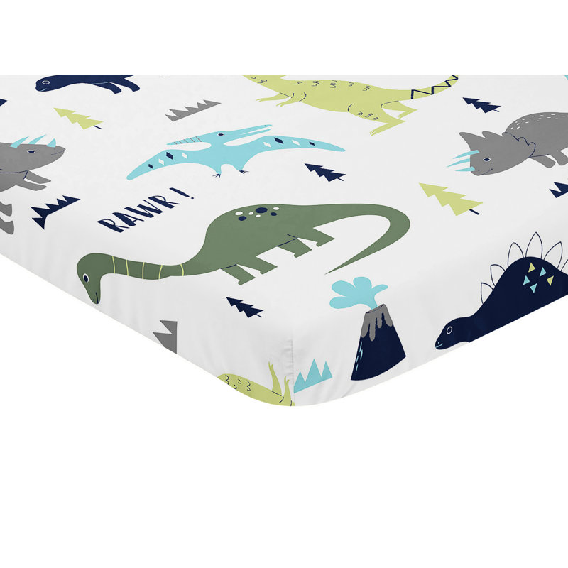 Mod Dinosaur Mini Fitted Crib Sheet