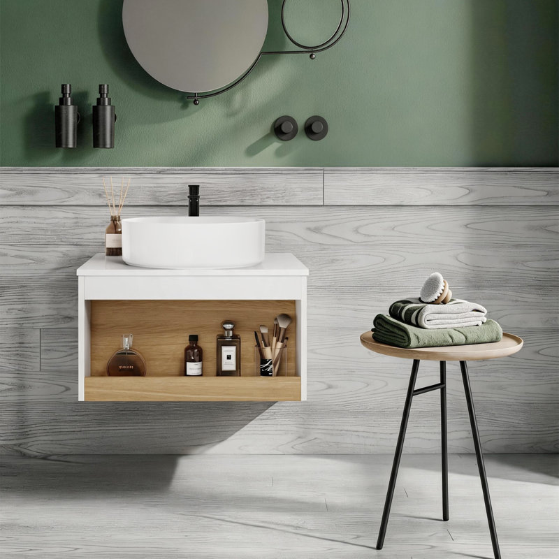 Meuble-lavabo flottant 24 "Aura (RTA) Aura, L 23,63 po, Blanc