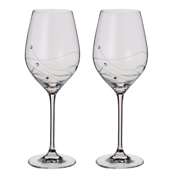 Dartington Crystal Glitz Crystal Wine Glass Set, 33ml