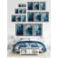 Whole Lot Of Blue - 3 Piece Single Picture Frame Print Set-87414755
