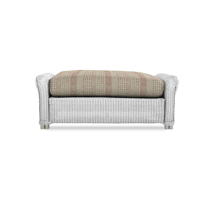 Reflections Outdoor Ottoman, Canvas Canvas Sunbrella® Canvas, White