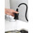 Matte Black Pull Out Kitchen Faucet, Stainless Steel, Single Handle, 3 Water Output Modes, Low Maintenance Faucet With Down In Black, Settings, Stain-521516034