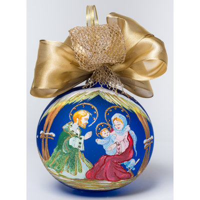 6'' Handmade Glass People Ball Ornament