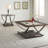 Rezan Contemporary Square End Table with Bottom Shelf in Black