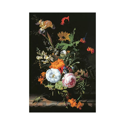 Still Life Of Summer Flowers by Rachel Ruysch - Wrapped Canvas Print