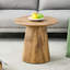 Table basse ronde en grain de bois naturel, table de salon