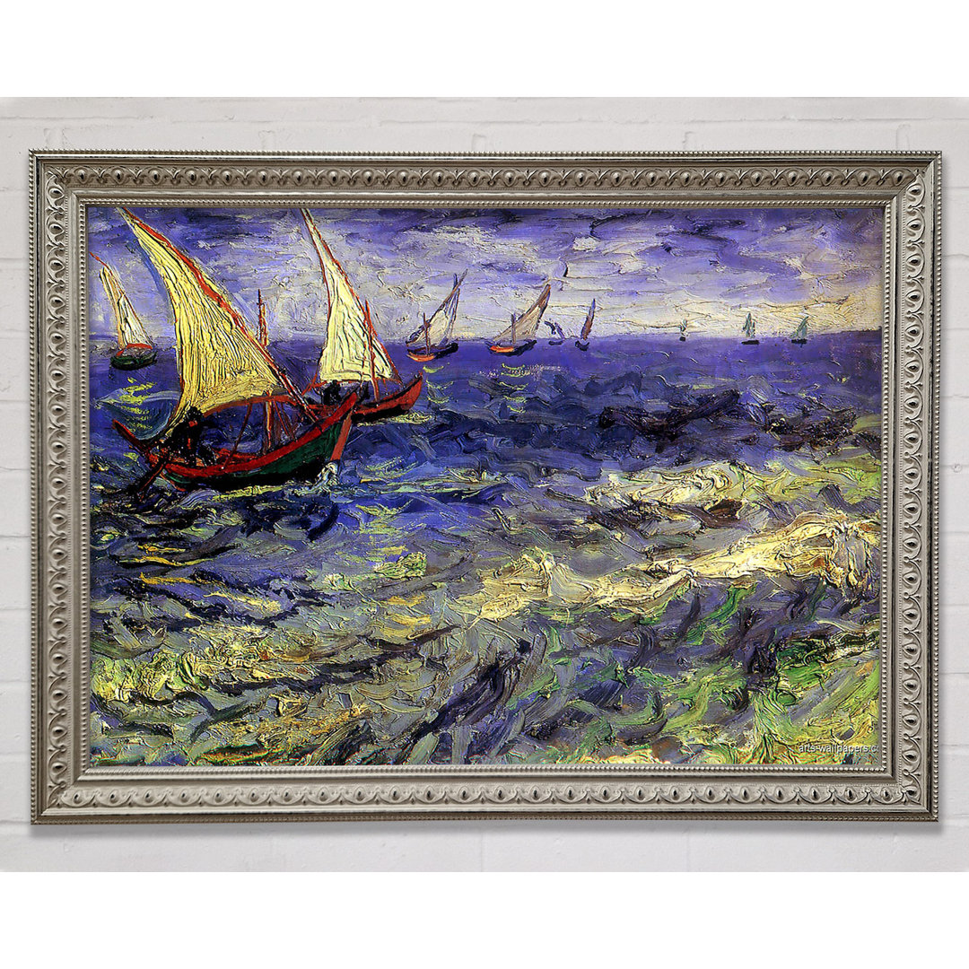 Schiff und Boote von Vincent Van Gogh - Einzelne Bilderrahmen Kunstdrucke