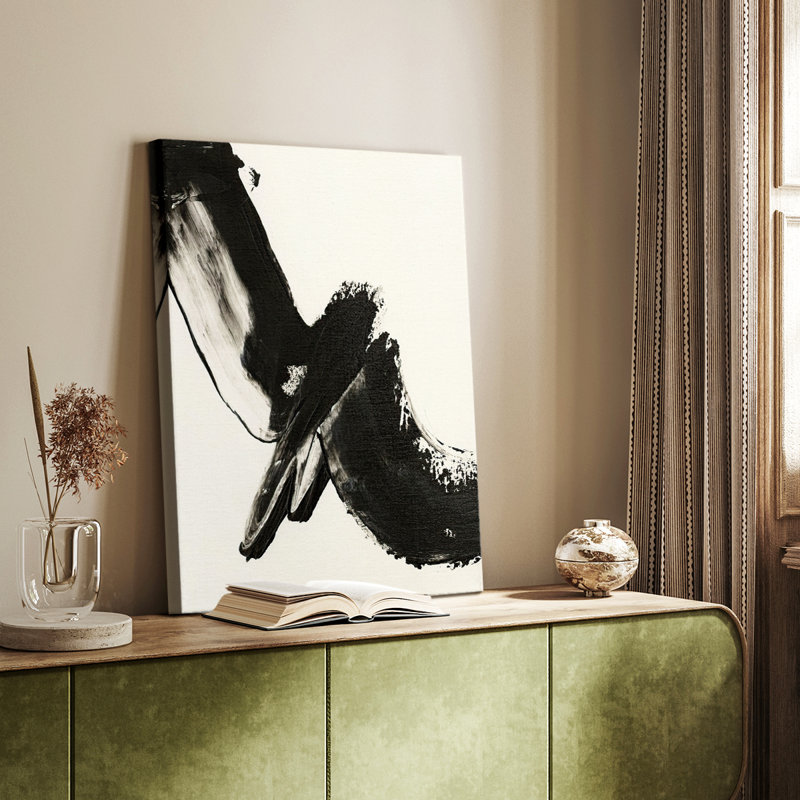 Black Expression I -Custom Wrapped Gallery Cavas, 48" H x 32" W