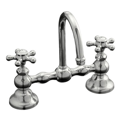 Deck 2-handle Bathroom Faucet with Drain Assembly