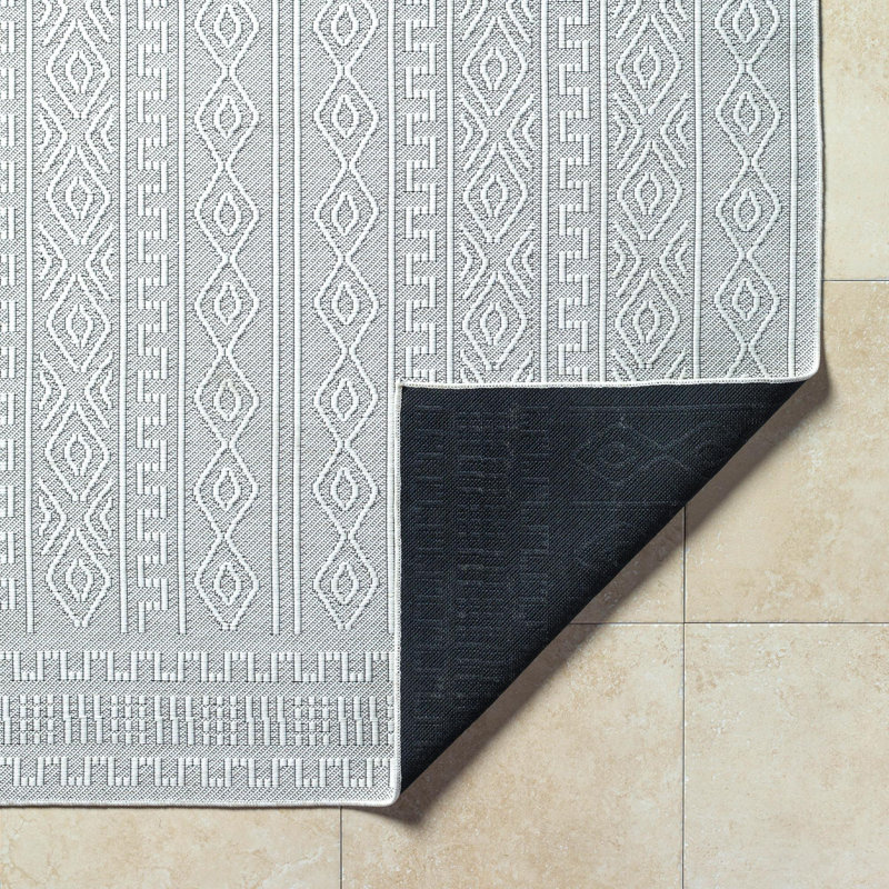 Tapis intérieur / extérieur rectangulaire Jual, Rectangle 2 pi x 2 pi 11 po