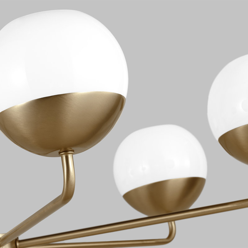 Avoca 6-Light Chandelier, Satin Brass