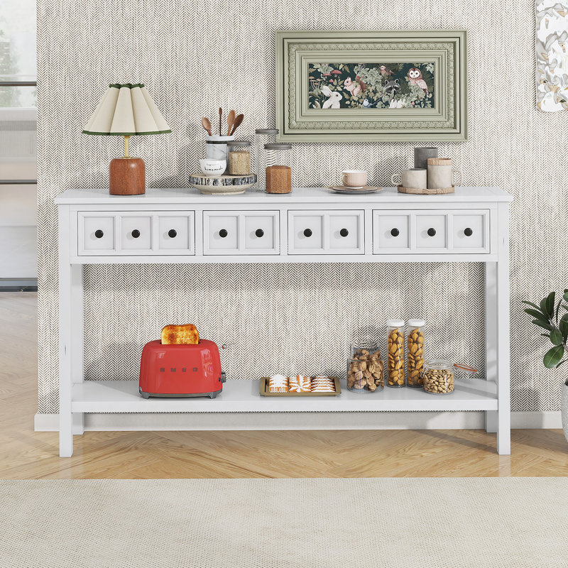 Dalaina 60.03" W Console Table, Antique White