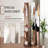 66"X14" 360掳 Rotating Solid Wood Full-Length Accent Mirror - Hook Storage Rack Coat Rack-868952353-868952352