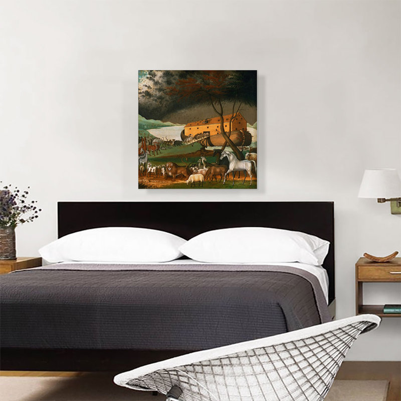 «Noah's Ark 1846» par Edward Hicks, reproduction d'art sur toile tendue, H 26 po x l 26 po x P 1,5 po