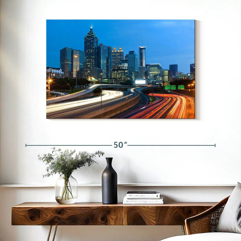 Ravi Downtown Atlanta Light Trails, H 26 po x l 39 po