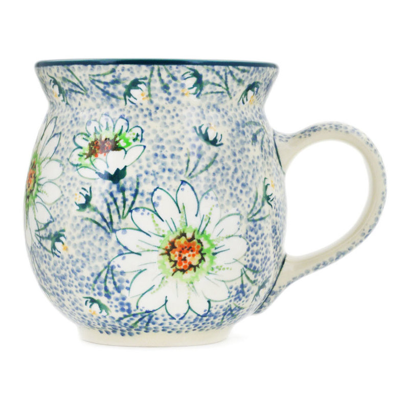 Tasse à bulles en grès poli 16 oz - Sea Of Daisies, 16