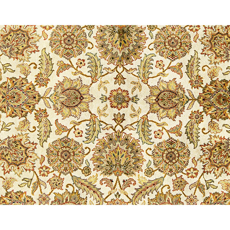 High-Quality Hand-Knotted Ivory Area Rug