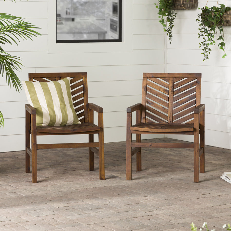 Harbison Acacia Patio Dining Armchair