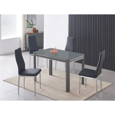 Baebel 4 -Person Glass Dining Set