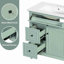 Meuble-lavabo de salle de bain avec tiroir rabattable-348636938