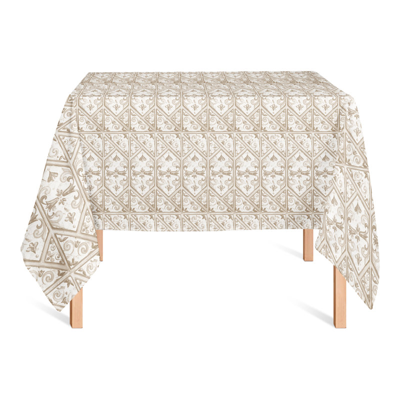 Bavaro Geometric Thanksgiving Polyester Tablecloth, 102" L x 58" W