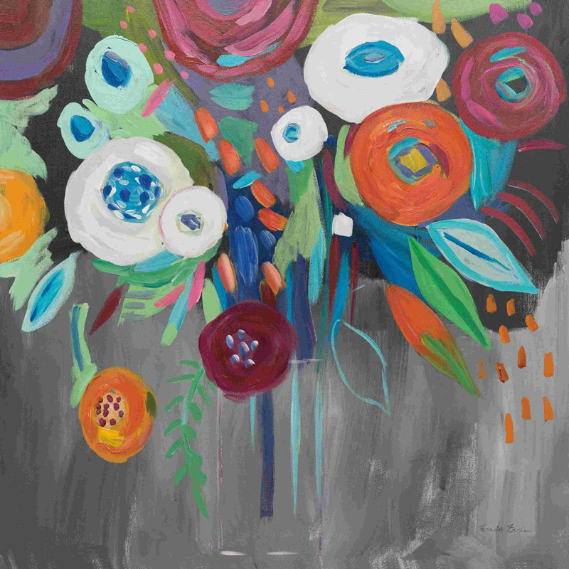" Midnight Magic " by Farida Zaman Painting Print, 36" H x 36" W