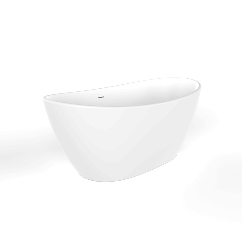 61 Inch Freestanding Solid Surface Soaking Bathtub For Bathroom