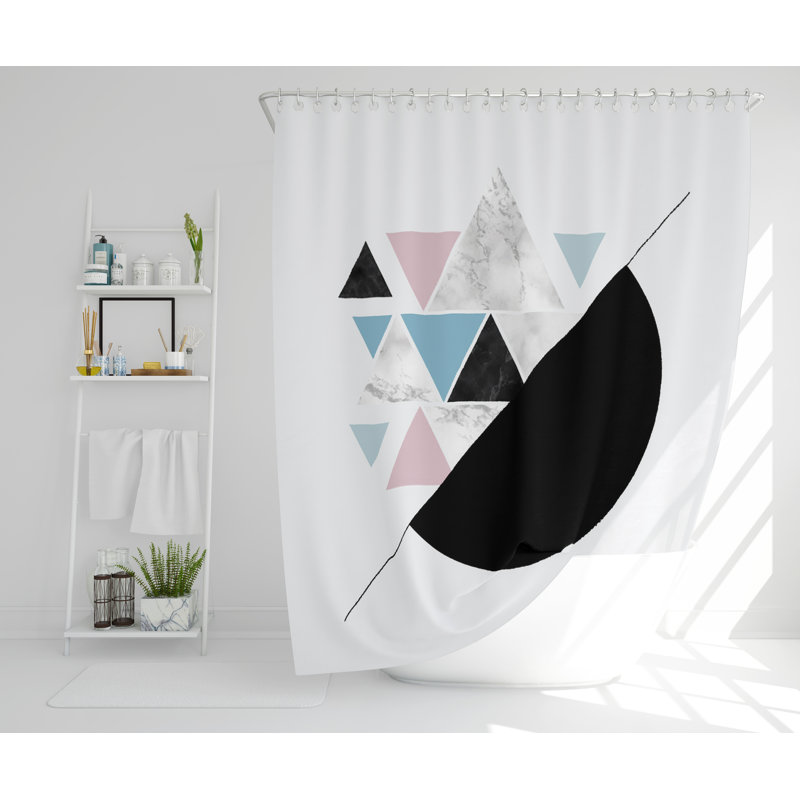 Knox Polyester Shower Curtain, 168cm H x 168cm W