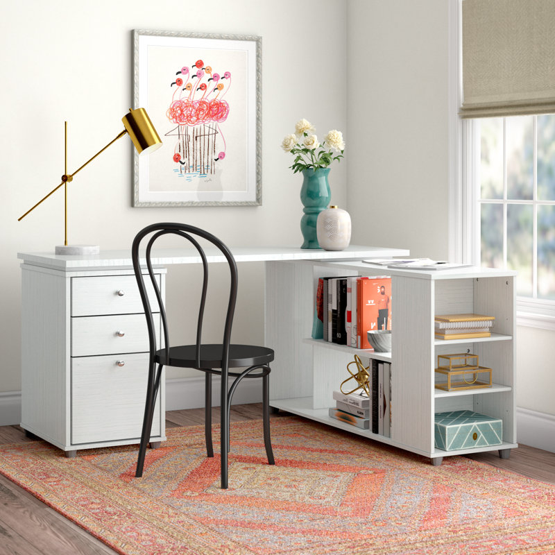 Bureau en L Conwell, Blanc Laricina