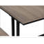 Table d'appoint, console, vestibule, étroit, canapé, stratifié brun, métal noir, contemporain, moderne