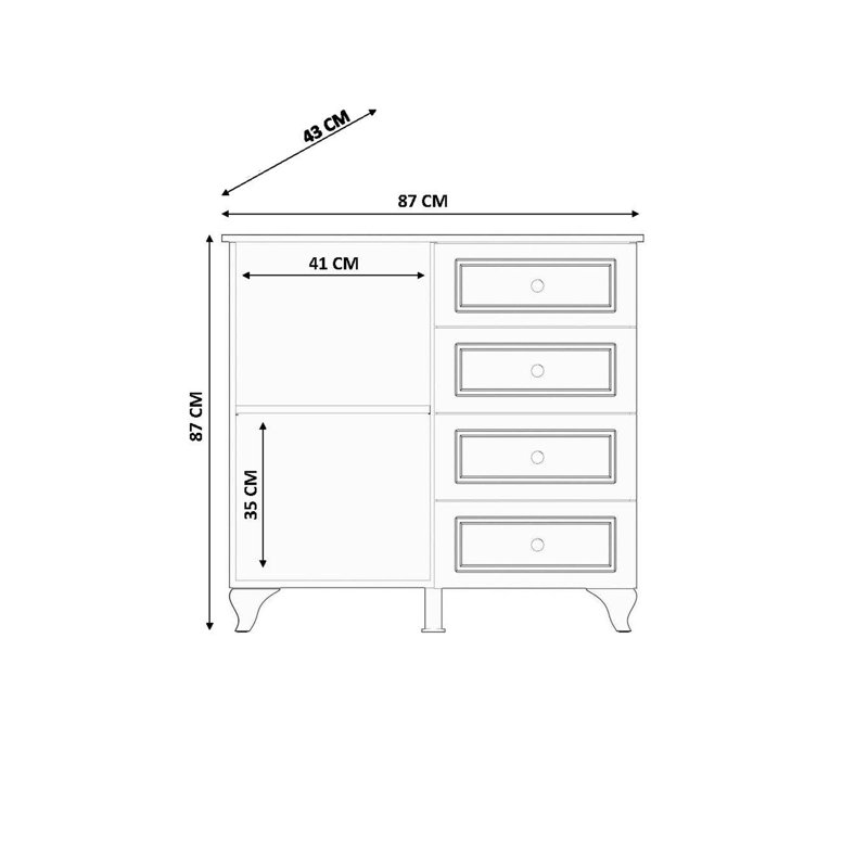 87cm Sideboard