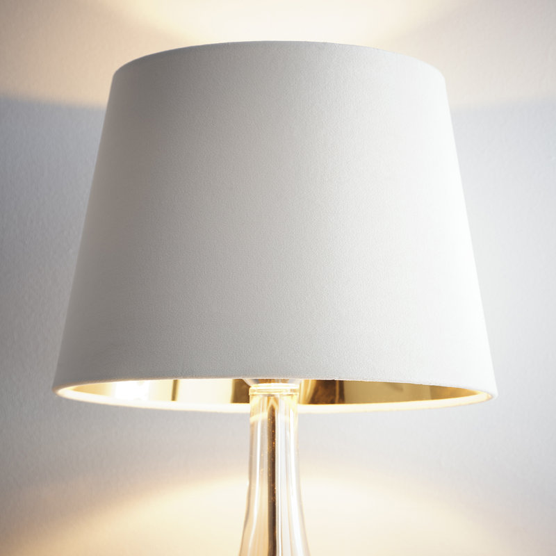 Velvet Empire Lamp Shade ( Uno ), Cream, 19cm H x 25.5cm W x 25.5cm D