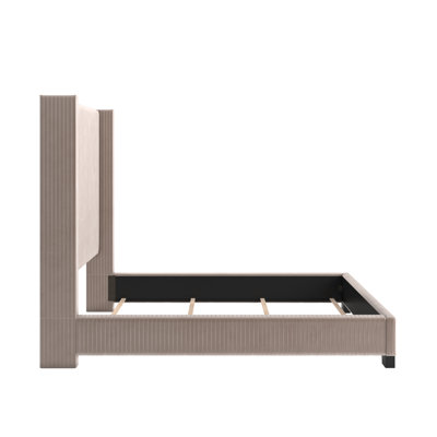 Solon Upholstered Wingback Bed