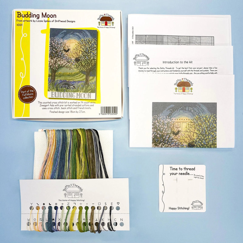 Trousse de broderie au point de croix comptée « Lune naissante » de Bothy Threads XDD1