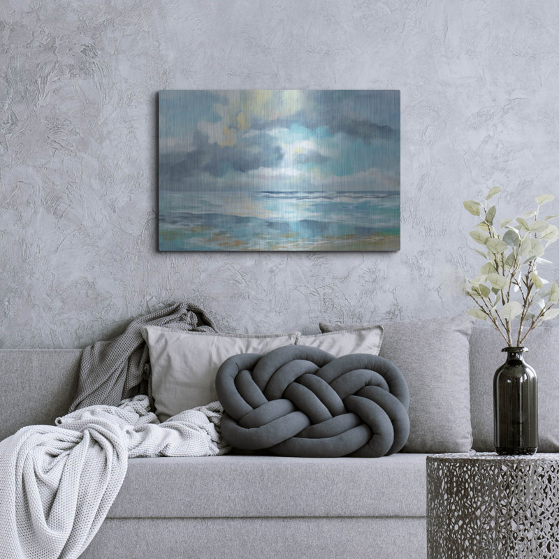 Art mural en métal «Summer Clouds» par Silvia Vassileva, 24" H x 36" W