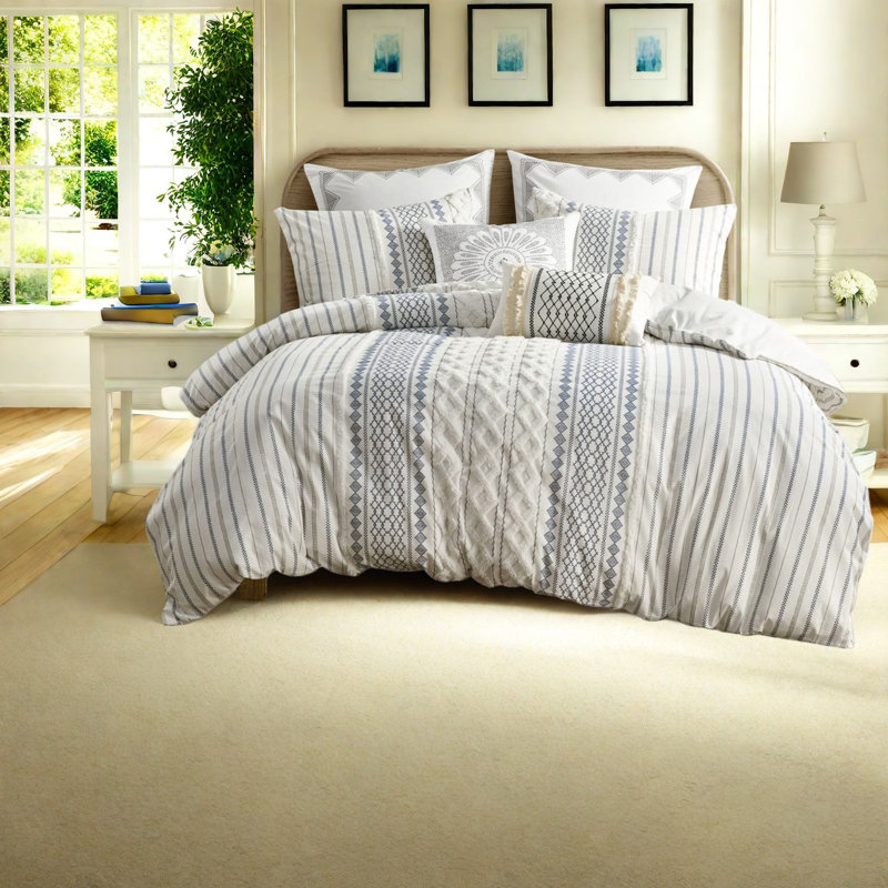 Ensembles de literie en chenille de coton de luxe, style aztèque moderne pour la maison
