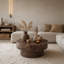Table basse de luxe moderne avec design en faux marbre - structure en bois massif avec plateau en composite ECC - aucun assemblage requis - résistant aux rayures et aux fissures-126123519