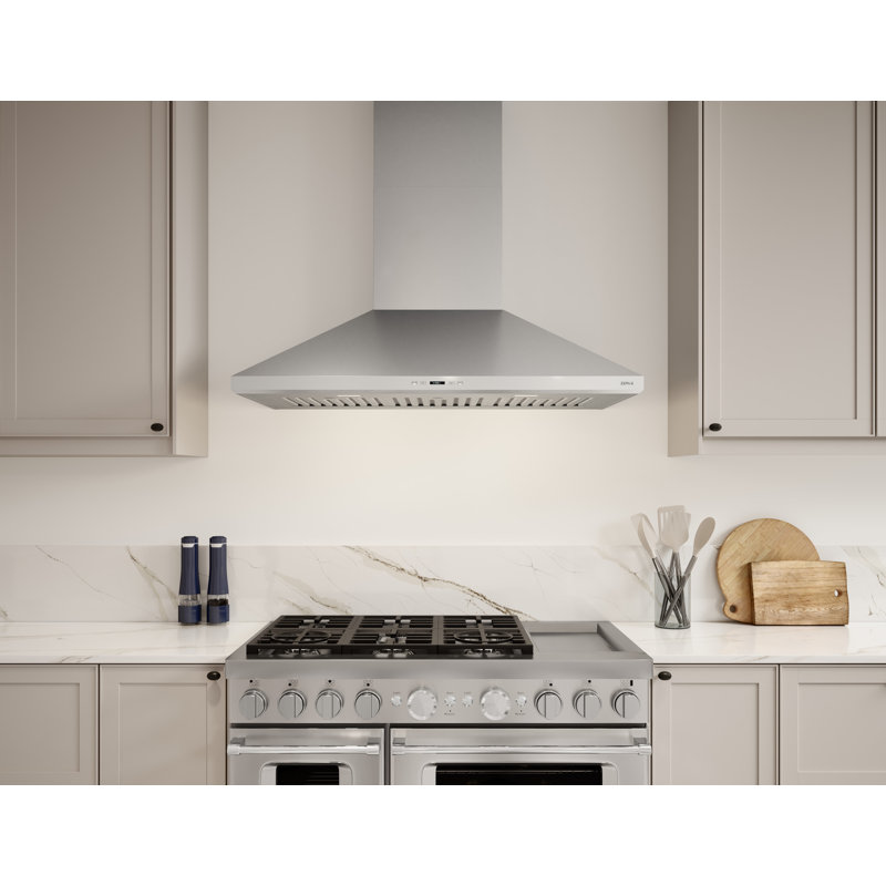 Zephyr Siena 48 in. 1200 CFM Wall Mount Range Hood with LED Light in Stainless Steel