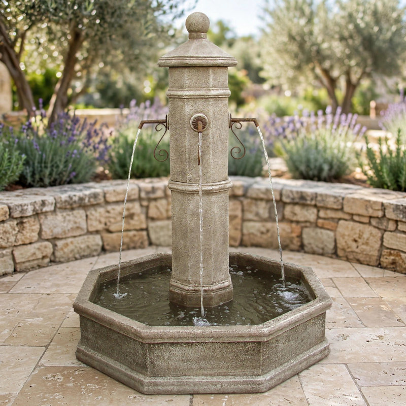 Toulouse Fountain - Cast Stone Outdoor Garden Fountain